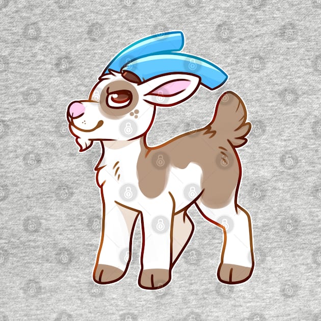 Goat with Pool Noodles by leashonlife